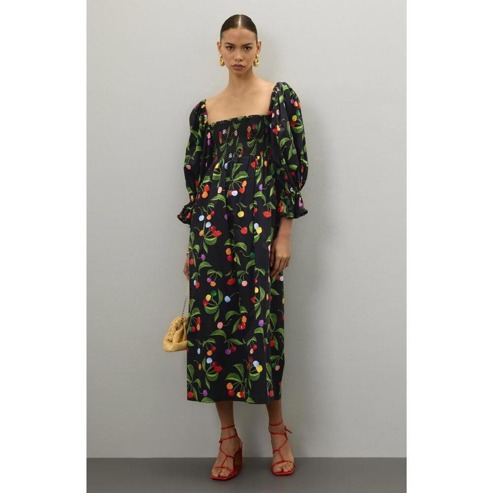 Borgo de Nor Multicolored Floral Viona Dress Size 16